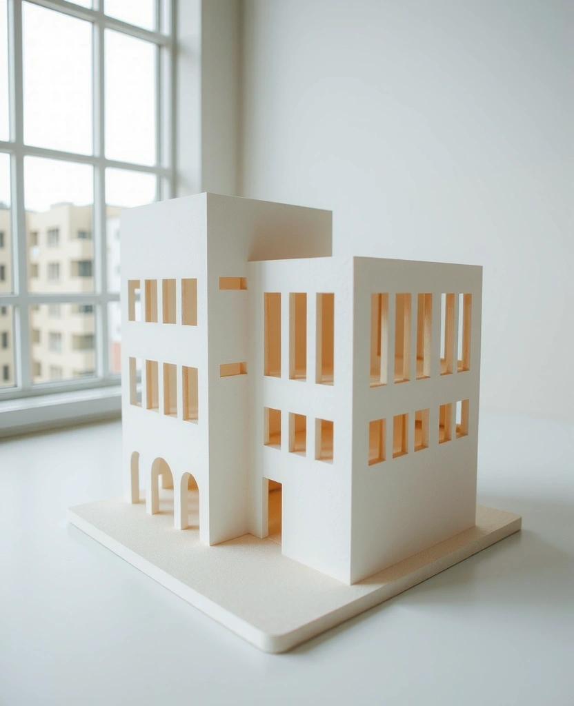 Maqueta arquitectónica que simboliza nuestra estructura corporativa